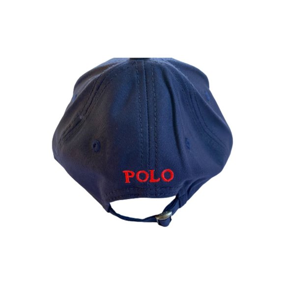 NWT Polo Ralph Lauren Navy Blue Classic Cotton Baseball Cap Logo Embroidered - Picture 2 of 5